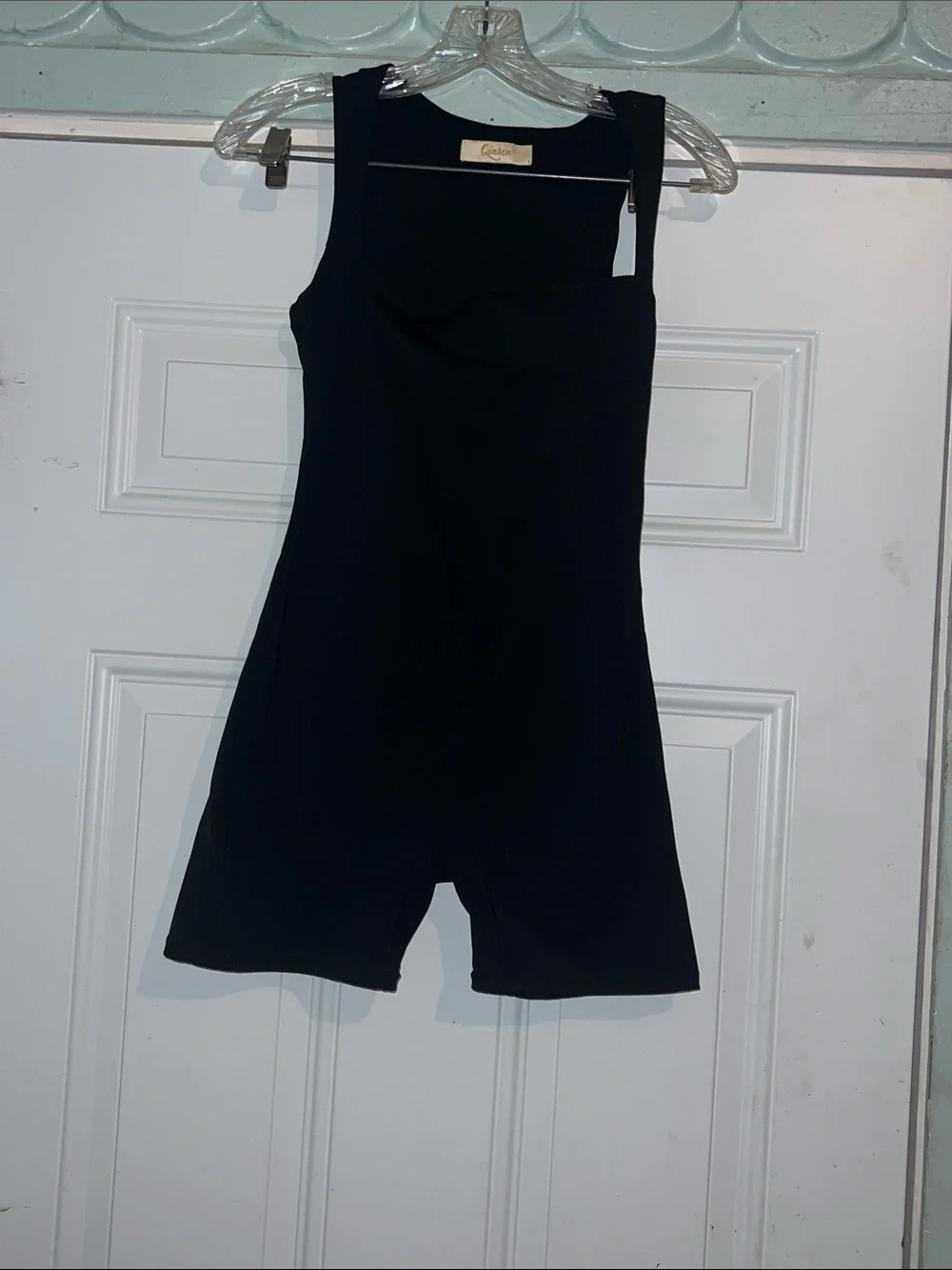 Quince Black Square-Neck Romper